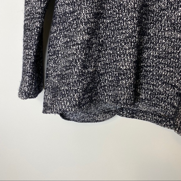 Sandro White Collar - Black & White Marled Top - Picture 6 of 8